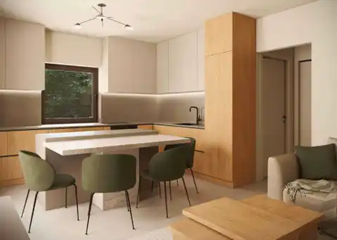 Omišalj, île de Krk – Appartement T2 de 74 m² avec balcon, débarras et 2 places de parking extérieures