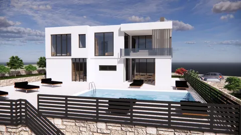 Split, Klis - Pozemok 1800 m2 s projektom pre dve vily