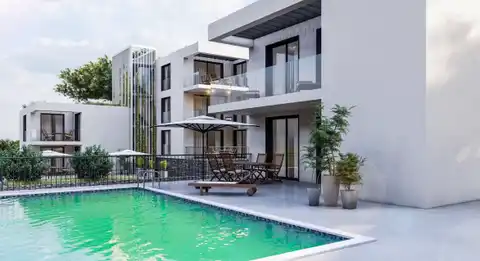 Primošten, Appartement 148 m², — 2 chambres, piscine privée, jardin, terrasse, loggia