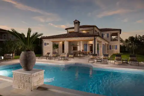 Istria, Poreč - Attractive stone villa with a tennis court and a swimming pool