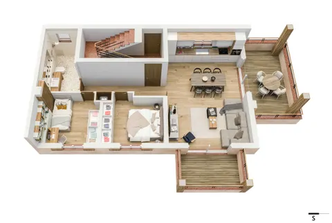 Istrie, Umag - Moderní třípokojový byt v komplexu dvou obytných budov 74,09 m2 – Novostavba
