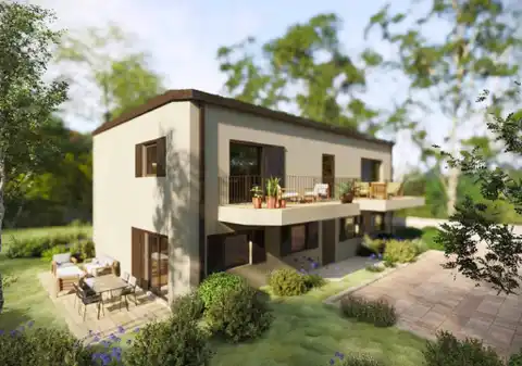 Omišalj, Krk – Appartement de 2 pièces de 82 m² avec deux terrasses, un cellier et 2 places de parking extérieures