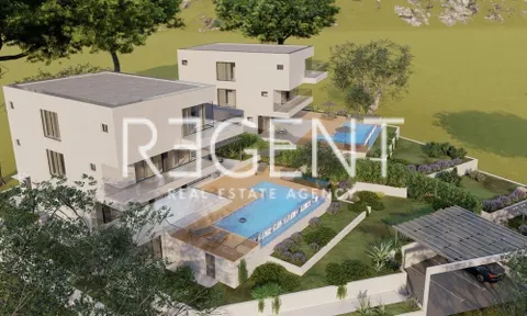 Šibenik, Rogoznica - Pozemek s projektem pro výstavbu dvou luxusních vil 1741m2