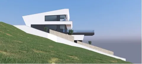 Ugljan, Kali - Jedinstveno zemljište 700 m2 s projektom vile i pogledom na more