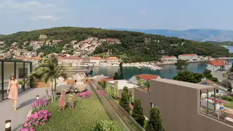 Hvar, Jelsa - Prostran trosobni stan s pogledom na more
