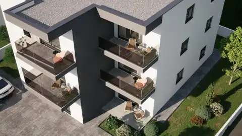 Kaštela, Kaštel Stari - Mieszkanie dwupokojowe z tarasem w nowoczesnym nowym budynku
