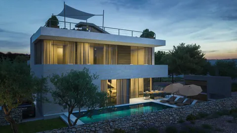 Sukošan – Luxusní moderní vila s bazénem 411 m2
