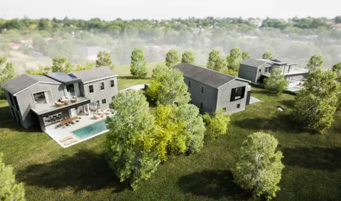 Istrijský polostrov, Oprtalj – Stavebný pozemok s projektom, NOVÁ CENA!