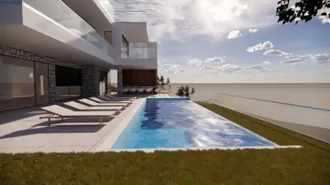 Omiš, Pisak - Građevinsko zemljište sa projektom vile
