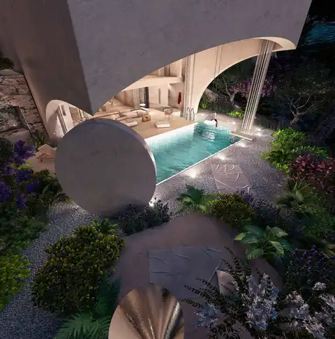 Brač, Postira - Građevinsko zemljište sa projektom vile