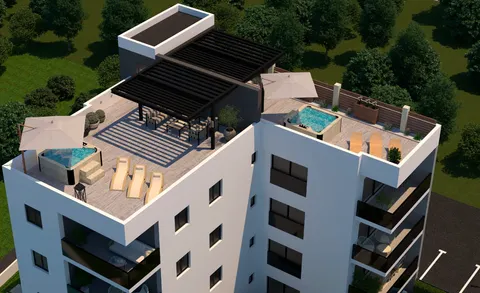 Trogir, Okrug Gornji – Dvosoban penthouse s krovnom terasom u novograd