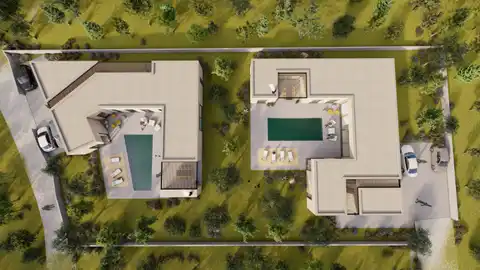 Šibenik - Pozemek s projektem pro 2 vily