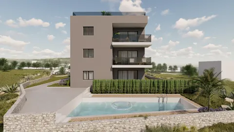 Trogir, Čiovo – Penthouse z widokiem na morze 57 m2 nowy budynek
