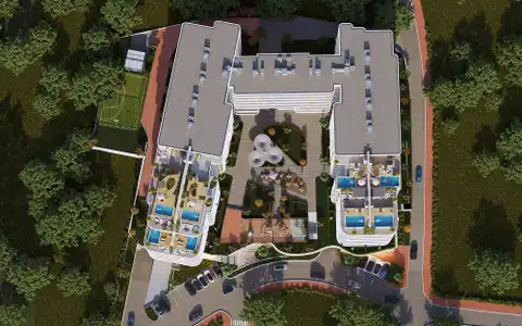 Zadar, Červené domy - Luxusní dvoupokojový byt 52 m2 novostavba