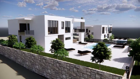Split, Klis - Pozemok 1800 m2 s projektom pre dve vily
