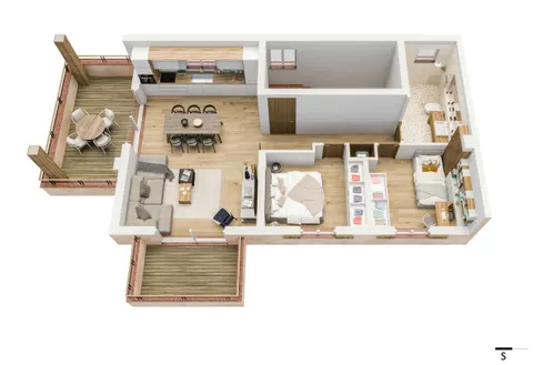 Istrie, Umag - Moderní třípokojový byt v komplexu dvou obytných budov 86,18 m2 – Novostavba