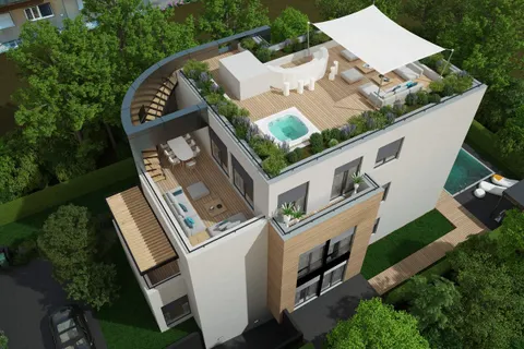 Zagreb, Srebrnjak - Ekskluzivno stanovanje s strešno teraso 110 m2 novogradnja