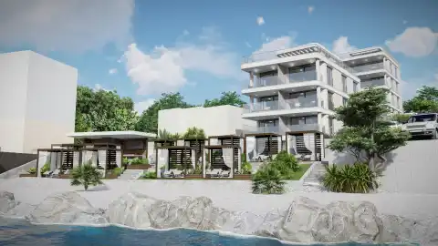 Trogir, Čiovo - Moderan jednosoban stan prvi red do mora