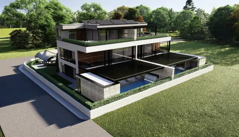 Istra, Vabriga - Luksuzni trosoban stan s krovnom terasom 117 m2