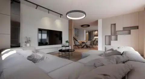 Brač, Postira – penthouse S3 avec terrasse sur le toit, garage et vue