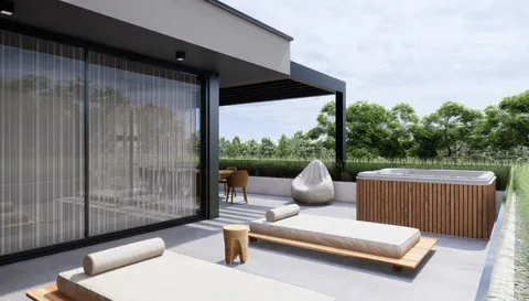 Istrie, Vabriga - Luxusní třípokojový byt s bazénem a zahradou 119 m2