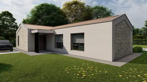 Istria, okolica - nowoczesny dom parterowy w budowie