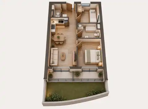Split, Visoka - Bilocale con terrazzo e loggia in un nuovo edificio moderno