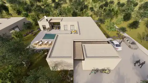 Šibenik - Pozemek s projektem pro 2 vily