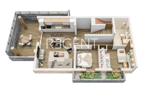 Istrie, Umag - Moderní třípokojový byt v komplexu dvou obytných budov 89,60 m2 – Novostavba
