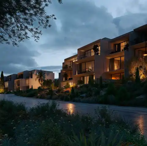 Podstrana – stan 45,83m², 1S+DB, privatni vrt, garažno parkirno mjesto