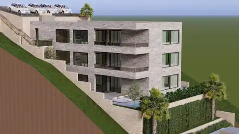 Brela - Građevinsko zemljište sa projektom