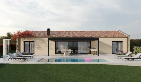 Istrie, Žminj - Moderní přízemní dům s bazénem 106 m2