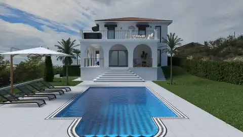 Vila 384 m² okolica Buj — bazen, pogled in 832 m² zemljišča