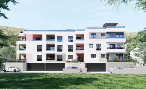 Podstrana, Strožanac - Dvosoban stan s vrtnom terasom