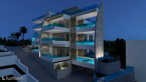 Šibenik, Grebaštica - Dvosoban stan s bazenom i krovnom terasom 85 m2 NOVOGRADNJA