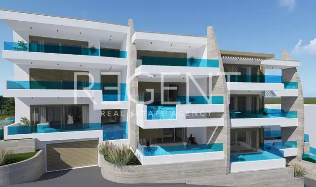 Šibenik, Grebaštica - Trojizbový byt s bazénom 115 m2 NOVÁ STAVBA