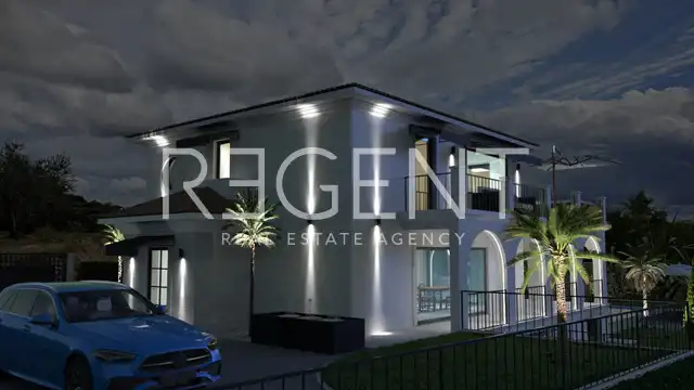 Vila 384m², okolica Buja — bazen, pogled i 832m² okućnica,mir