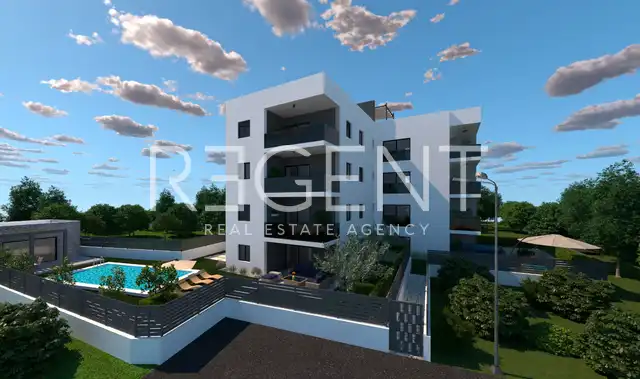 Trogir, Okrug Gornji – Dvosoban penthouse s krovnom terasom 77 m2 novogradnja