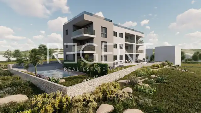 Trogir, Čiovo – Penthouse s výhledem na moře 57 m2 novostavba