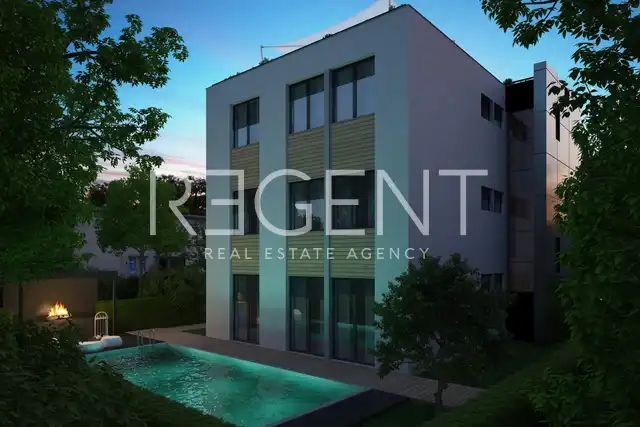 Zagreb, Srebrnjak - Ekskluzivan peterosoban stan s vrtom i bazenom 150 m2 novogradnja