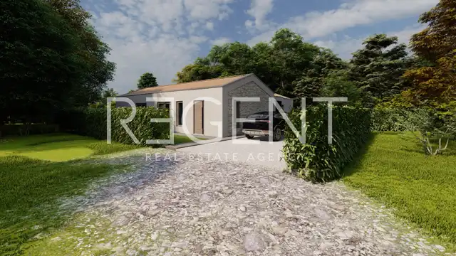 Istra, okolie - moderný prízemný dom vo výstavbe