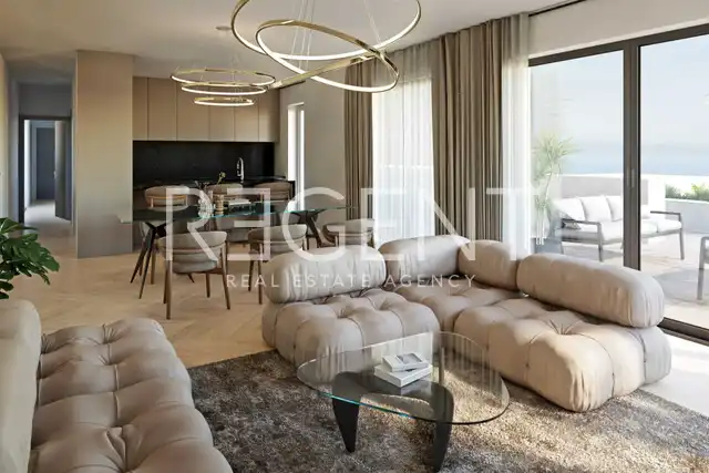 Split, Meje - Moderný trojizbový byt s terasou v obytnej budove vo výstavbe 103 m2