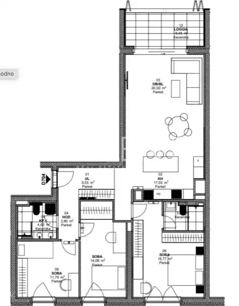 Zagreb, Charlesa Darwina, VMD - Appartement moderne de quatre pièces de 138 m2, nouvelle construction