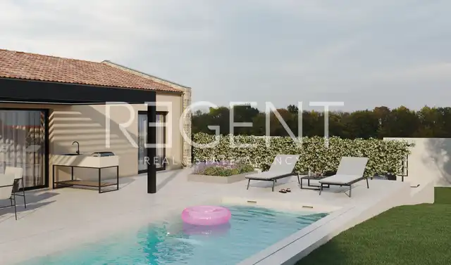 Istra, Žminj - Moderna prizemnica s bazenom 106 m2