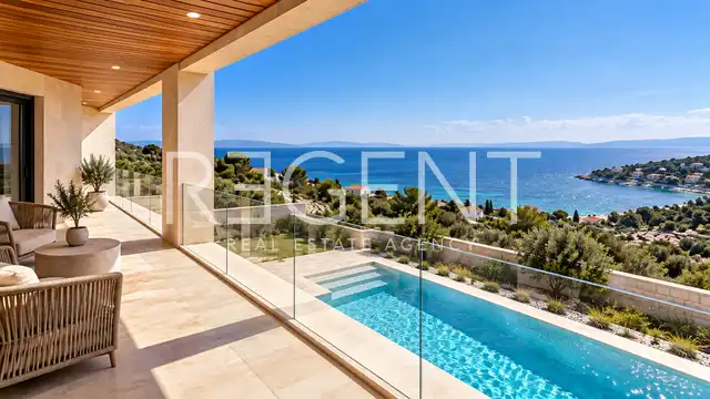 Villa 550 m², piscine, vue sur mer, 200 mètres de la mer — Ražanj
