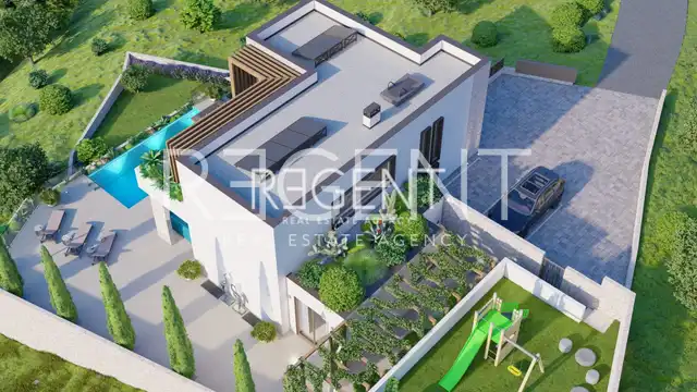 Split, Klis - Pozemek s projektem luxusní vily 751 m2
