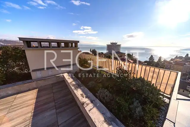 Kvarner, Opatija - Moderan penthouse s krovnom terasom, novogradnja 197 m2
