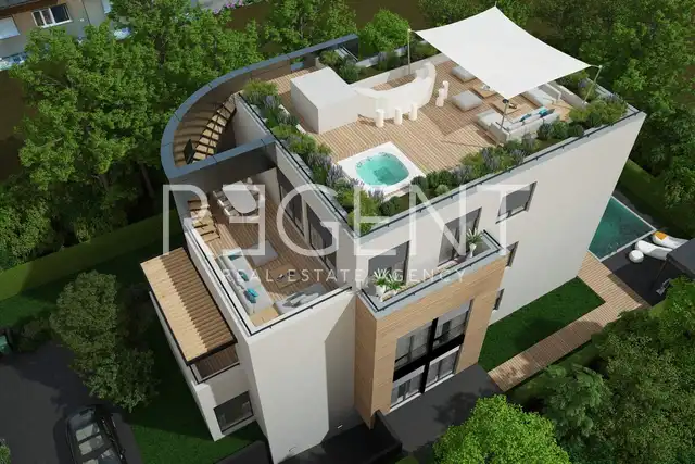 Zagreb, Srebrnjak - Ekskluzivan peterosoban stan s vrtom i bazenom 150 m2 novogradnja