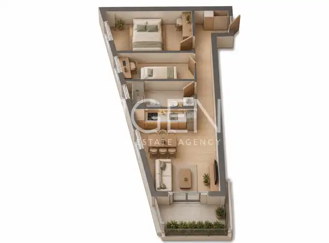 Split, Visoka - Bilocale con terrazzo e loggia in un nuovo edificio moderno