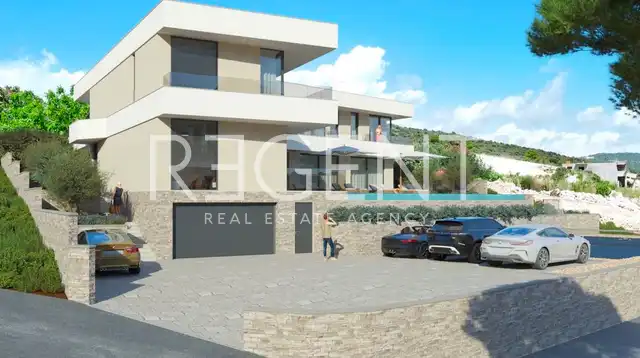 Rogoznica, Kanica - Moderná vila s výhľadom na more 400 m2